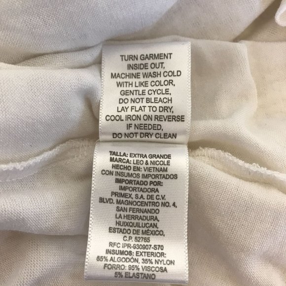 NWT Leo & Nicole Womens White Lace Scoop Neck Short Sheer Lace Sleeve Size XL - Picture 9 of 10